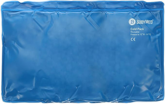 BodyMed Reusable Vinyl Ice Pack for Knee, Arm, Elbow, Shoulder, Back - Professional Grade Cold Therapy for Injuries, Aches, Swelling, Bruises, Sprains - 21 in. x 13 in. (Oversize)