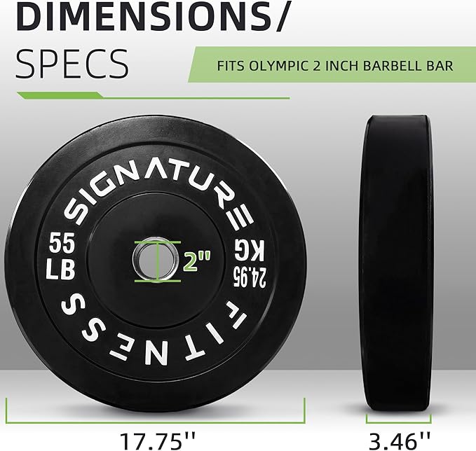 Olympic Bumper Plates Set, 2" Weight Plates for Strength Training & Weightlifting, Paris or Set or Set with Barbell, Multiple Options