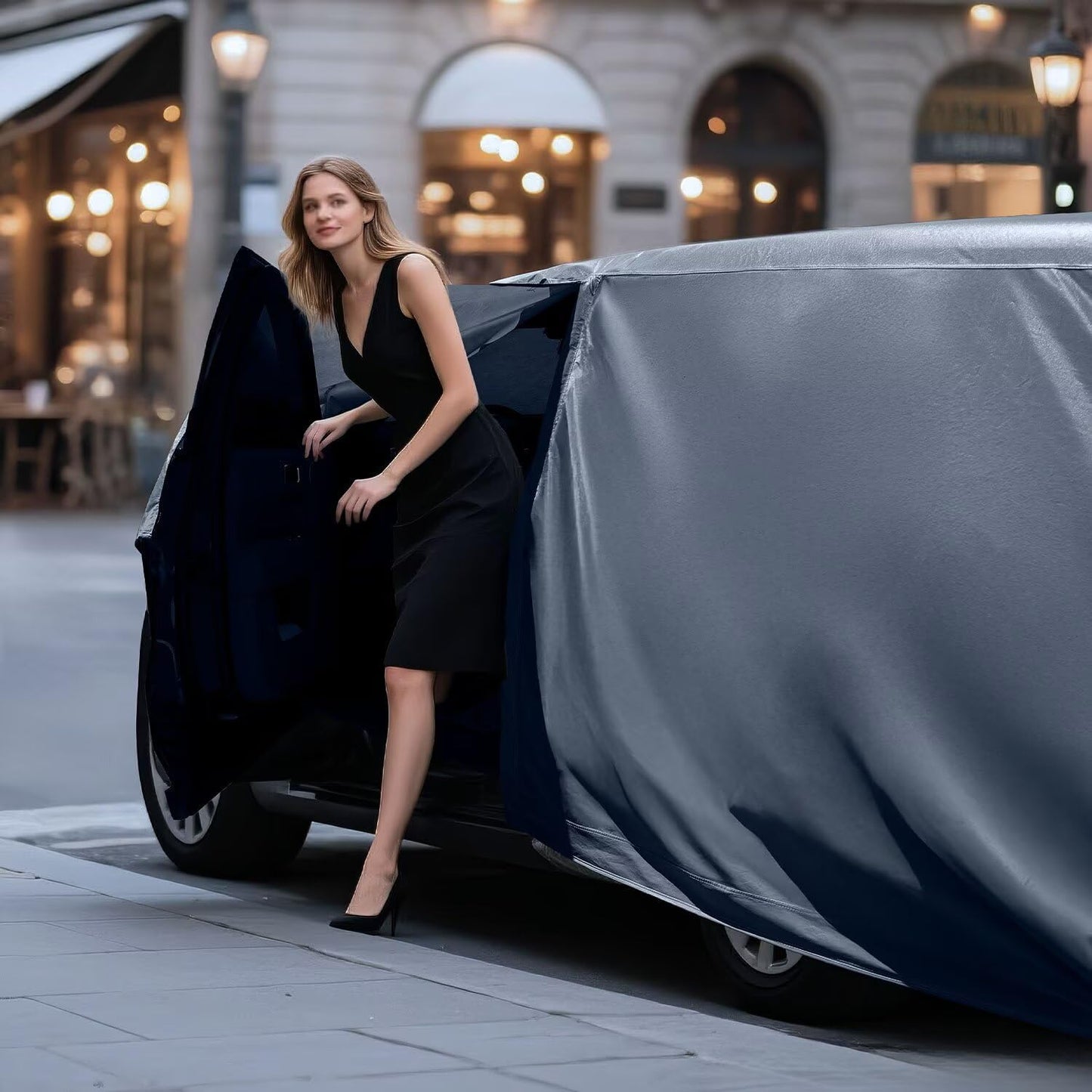 Waterproof Cadillac DeVille (1960-2006) Car Cover with Breathable Vents, [2025 Upgrade] Premium Covers with Cotton Liner and Zipper Door, Sun Rain Snow Dust Uv Protection.(Gift with Towel)