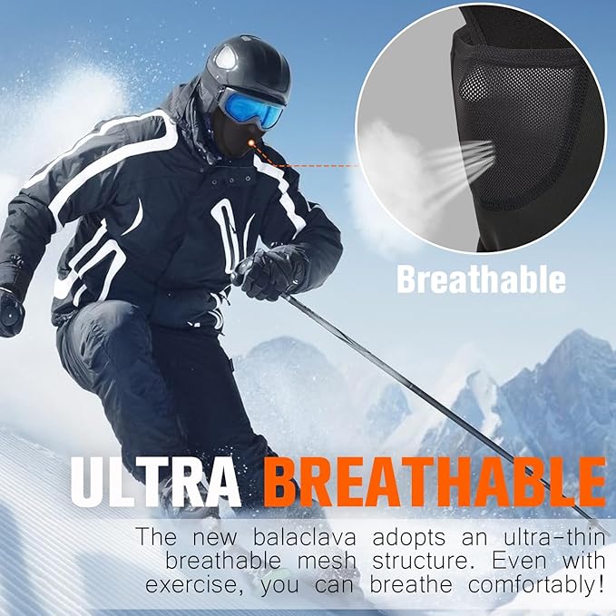 Balaclava Ski Mask Windproof Thermal Winter Face Mask for Men Women Full Face Cover for Cold Weather Skiing Motorcycle