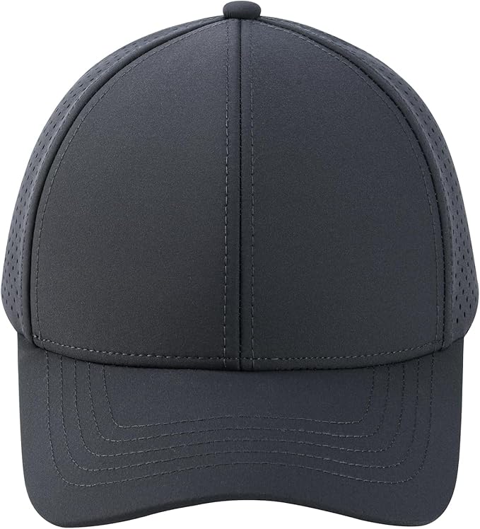 VOBOOM Men Quick Dry Baseball Cap Laser Cut Mesh Ball Curved Brim Snapback Hat