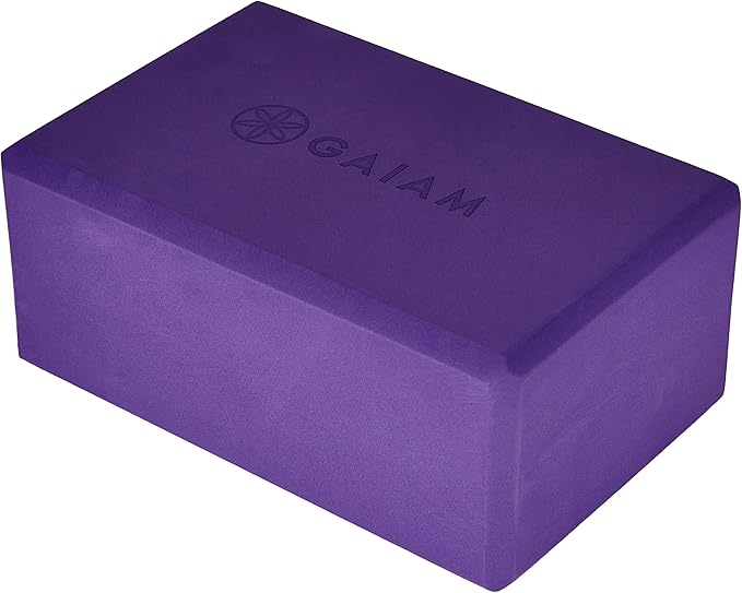 Gaiam Yoga Block - Supportive Latex-Free Eva Foam - Soft Non-Slip Surface with Beveled Edges for Yoga, Pilates, Meditation - Yoga Accessories for Stability, Balance, Deepen Stretches