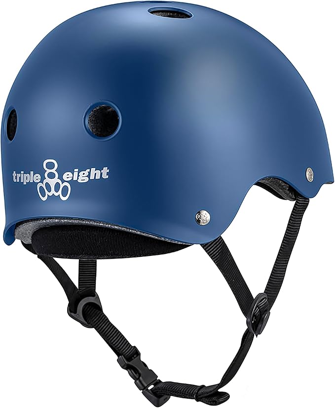 Triple Eight Deep Cover Helmet - Ideal for Skateboarding, Bicycling, BMX, and Roller Skating