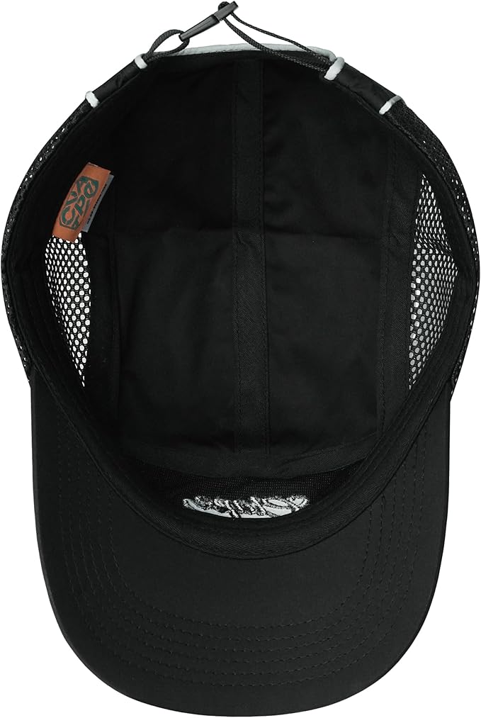 CLAPE Quick Dry 5 Panel Hat for Men, Breathable Mesh Short Brim Baseball Cap, Reflective Ajustable Outdoor Sport Running Hat