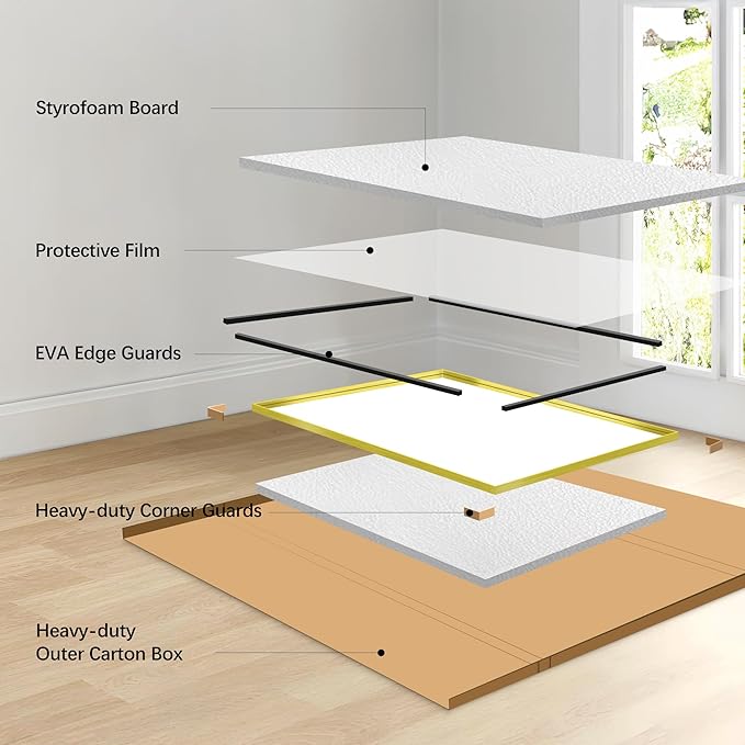 Gold Bathroom Mirror, 72x30 Inch Rectangular Framed Mirror, Large Wall Mounted Bathroom Vanity Mirror Over Sink for Bedroom,Restroom, Living Room, Hangs Vertically or Horizontally