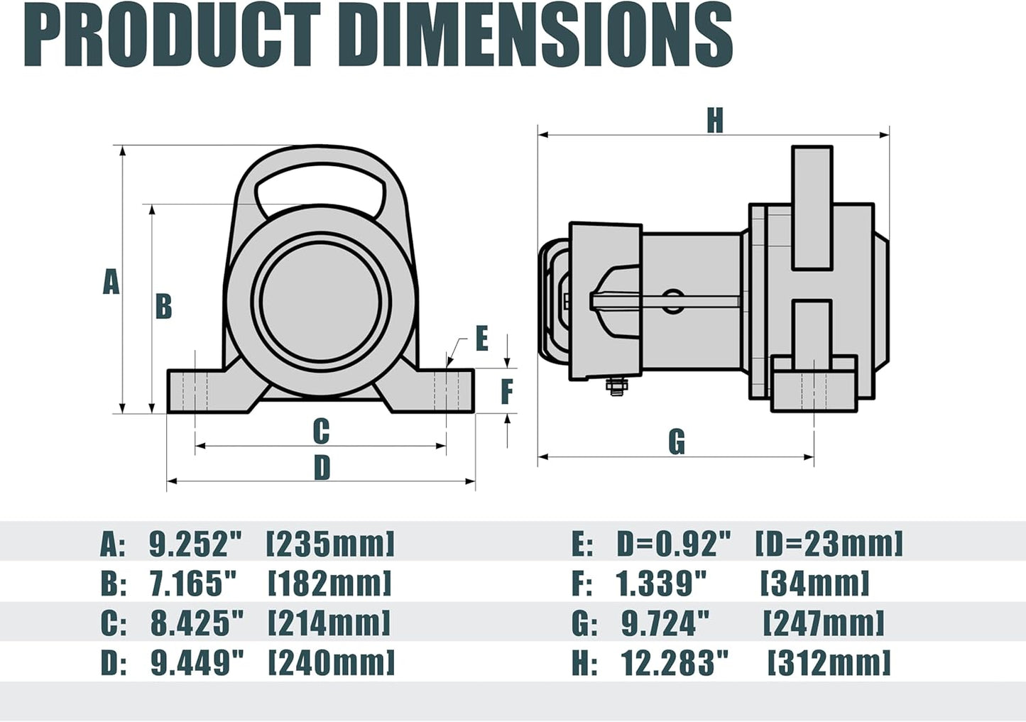Dump Truck Vibrator Replacement for Clean Bed, Shake Out Excess Material in Truck Bed (DC-2500)