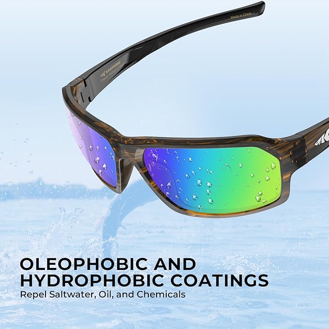 KastKing Chippewa Polarized Fishing Sunglasses, UV400 Protection Full Wrap Frame Sports Cycling Sunglasses, 1.0mm TAC Lenses