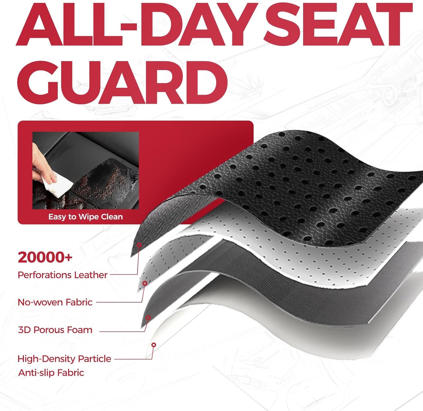 FREESOO CRV Seat Covers Full Set, for Honda CRV LX EX EX-L Sport Touring Hybrid 2017 2018 2019 2020 2021 2022, Custom Fit Car Seat Covers, Waterproof Leather Seat Covers, Black & Gray