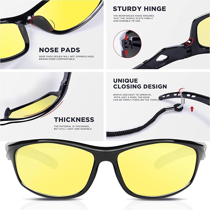 RIVBOS Sunglasses for Men Women Polarized UV Protection Sports Fishing Driving Shades Cycling RB833