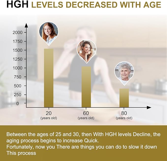 Ageless UltraMAX Gold - HGH Anti-Aging Supplement for Women & Men - Rejuvenates Skin, Restores Youthful Appearance, Boosts Energy & Sleep, Effervescent Powder - Valencia Orange Flavor - 22 Packets