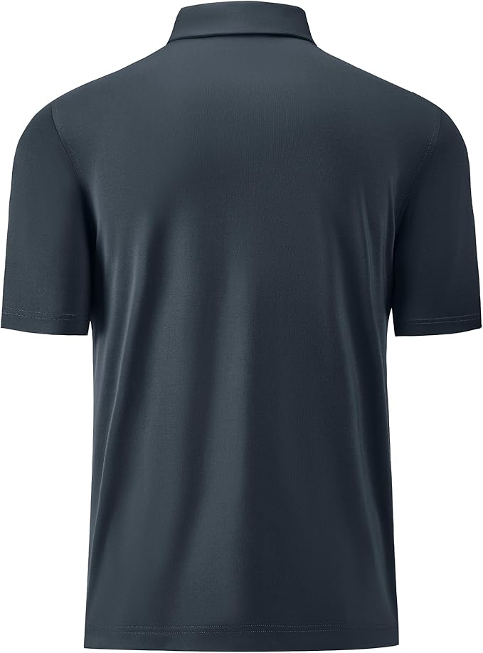 Mens Polo Shirts Short Casual Solid Stylish Dry Fit Performance Designed Collared Golf Polo Shirts for Men