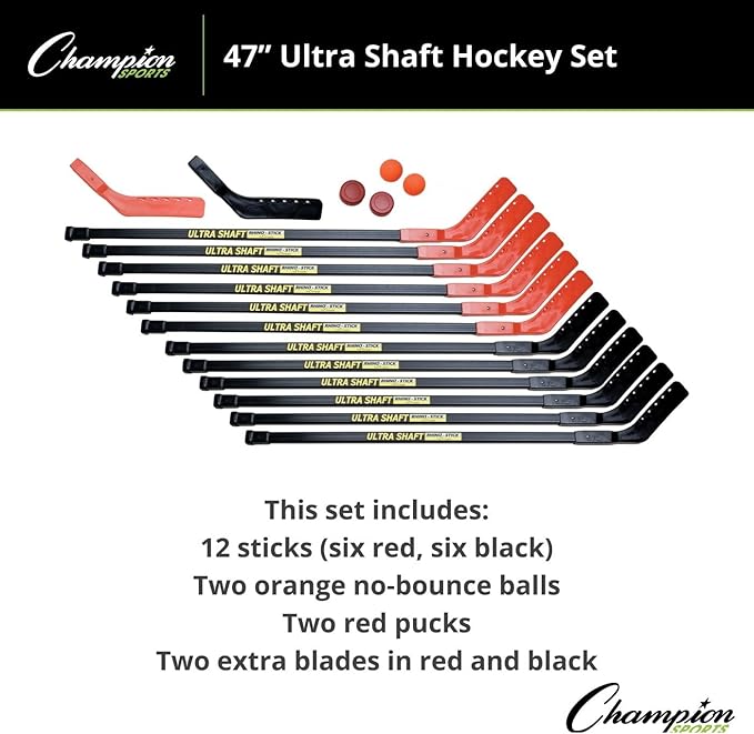 Champion Sports Ultra Shaft Hockey Set