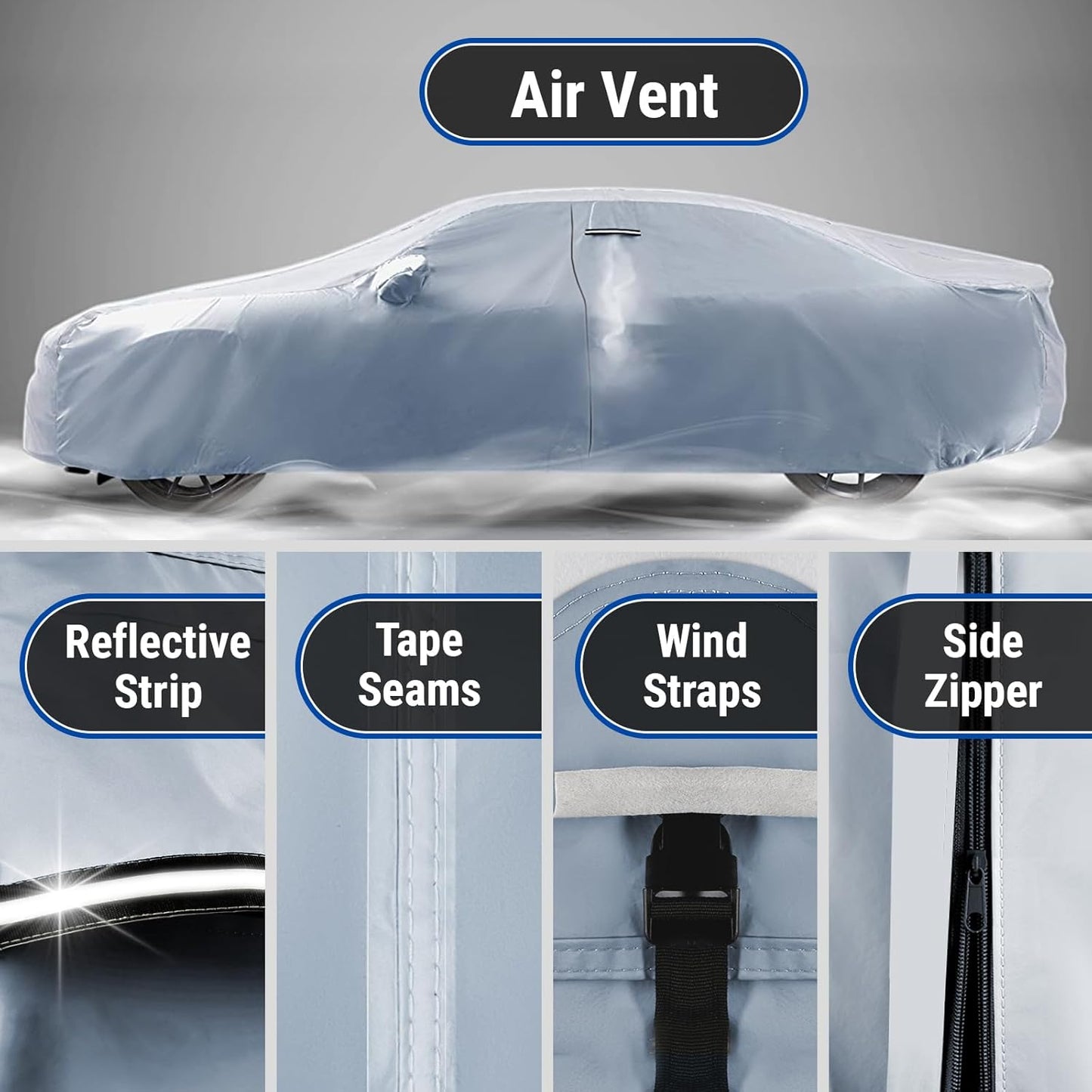 iCarCover Premium Car Cover for 2014-2017 Chevy SS Heavy Duty Waterproof All Weather Automobiles Custom Fit Indoor Outdoor UV Snow Protection Covers with Straps and Bag