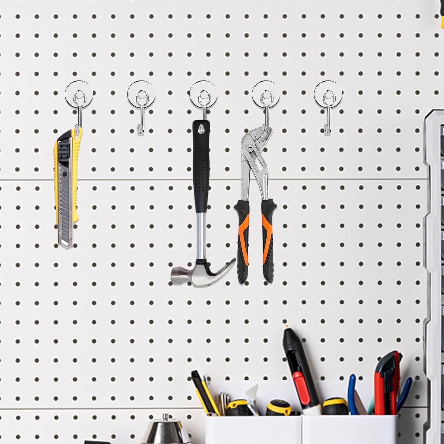 MIKEDE Magnetic Hooks, 70LB+ Swivel Swing Strong Magnetic Hooks Heavy Duty,Neodymium Cruise Hooks Magnets for Hanging, Home, Workplace, Metal Door, Office and Garage - Pack of 4