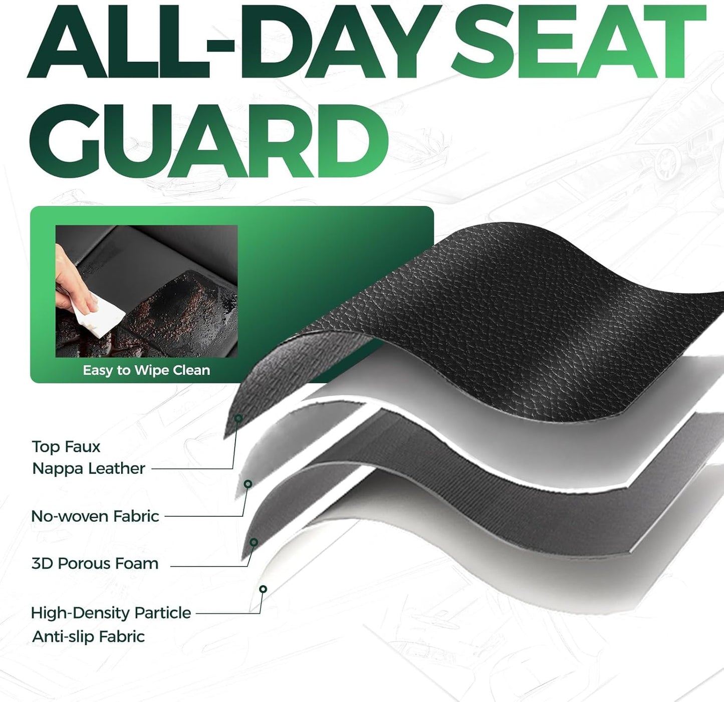 for Jeep Wrangler Seat Covers 4Door JK 2013 2014 2015 2016 2017, Custom Fit Car Seat Cover Full Set, Luxury Leather Seat Protectors, Waterproof SUV Interior Cushions Accessories, Gray Black