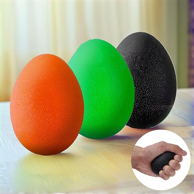 The Friendly Swede Stress Balls for Adults - 3 Squeeze Balls for Hand Therapy, Stress Relief & Strength; 3 Resistance Levels