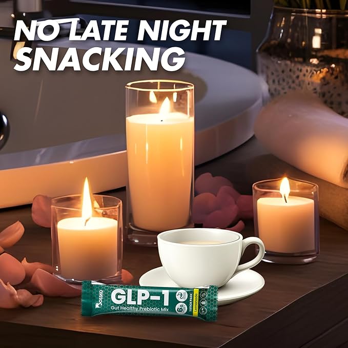 GLP-1 Supplement 6g Fiber - with Chromium & Glucomannan Booster Drink Mix with 45 Servings (6 Weeks Supply) to Reduced Appetite and Cravings & Metabolic Support Formula - Lemonade Flavor