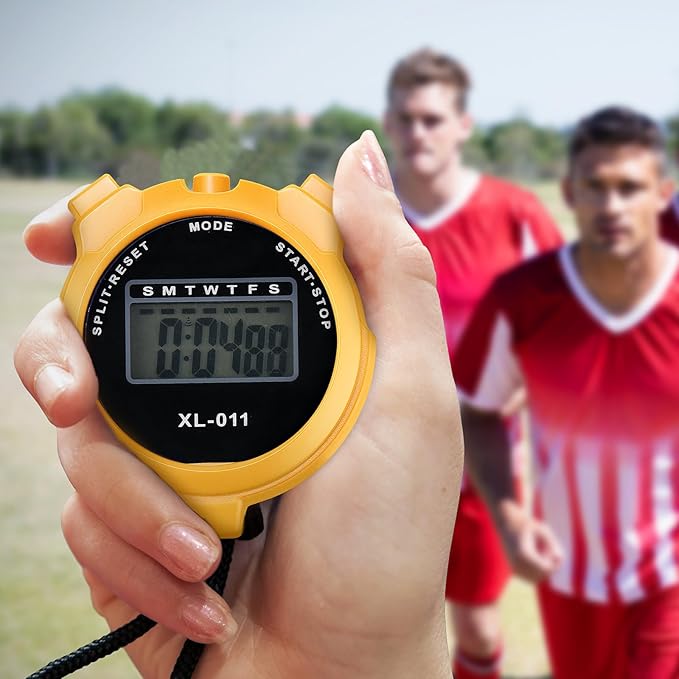 Kanayu 28 Pcs Multi Function Digital Stopwatch Timer Bulk Sports Stopwatch with Lanyard Date Time Alarm Timer for Coach Swimming Running Sports Train