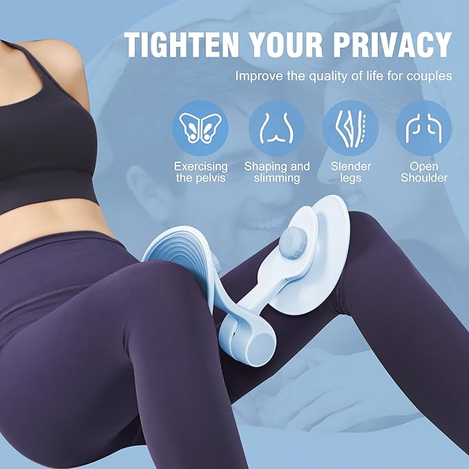 Thigh Trainer - Thigh Toner, Pelvic Floor Trainer, Kegel Trainer & Butt, Leg, Arm Toning Trainer Equipment for Home Gym Workout