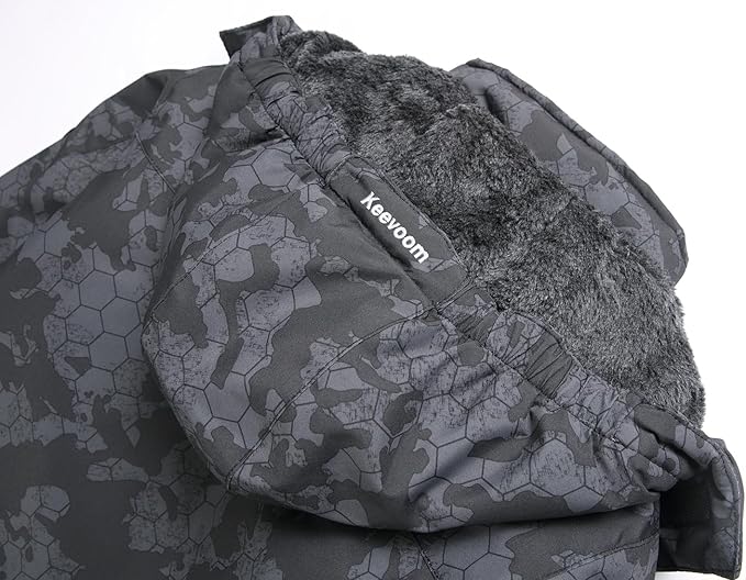Keevoom Boys Winter Coat Ski Jacket Windproof Kids Snowboard Warm Fleece Snow Coat Waterproof Outdoor Hooded Ski Coats