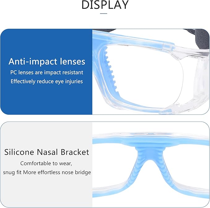 Men Basketball Glasses.Soccer Football Sport Protective Eyewear Safety Goggles,Sports Glasses For Replaceable Lens