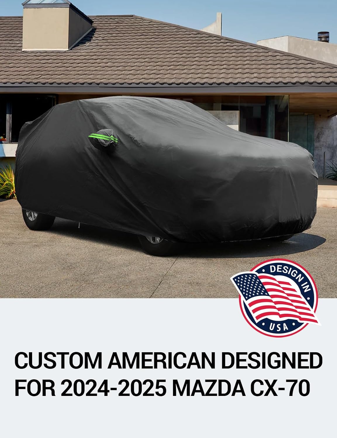 Proadsy 2025 Upgrade Car Cover Custom Fit for 2024 2025 Mazda CX70 CX-70, Waterproof All Weather for Automobiles, Full Exterior Cover Rain Snow Sun Protector Indoor Outdoor Car Cover