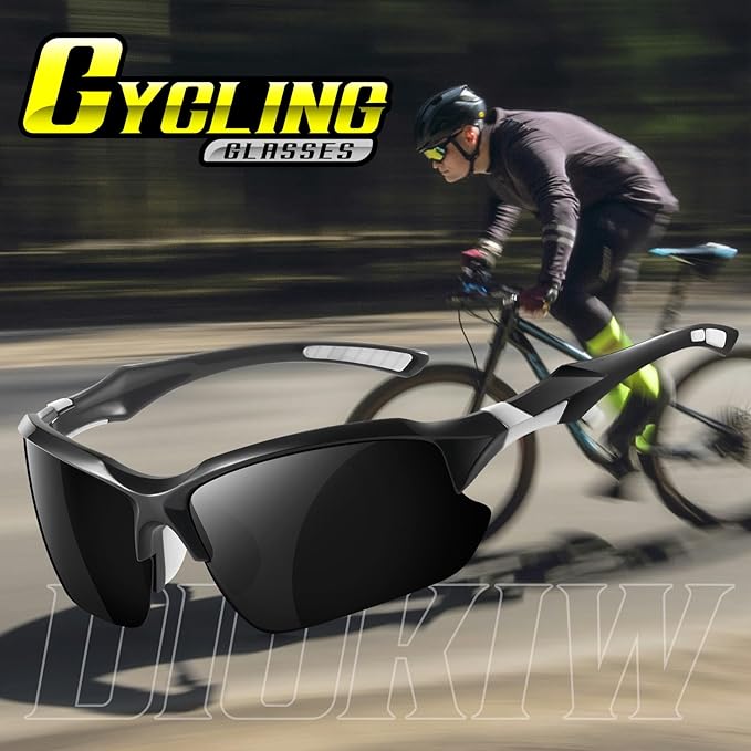 Sports Polarized Sunglasses for Men Cycling Running Fishing UV Protection Sun Glasses Lightweight Half Frame Goggles