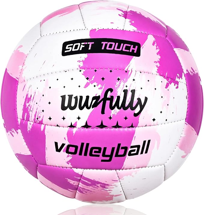 Wuzfully Volleyball Official Size 5,Soft Volleyballs for Backyard Beach Park Play Games Practice Volleyball for Beginner Teenager(Best Gift)