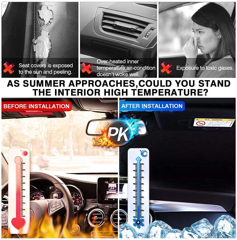 KUST Windshield Sun Shade for 2020-2024 2025 Cadillac XT6 Accessories Custom Fit Sunshade Window Sun Visor Protector Foldable Blocks UV Rays Keep Your Car Cooler