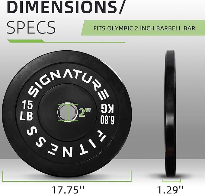 Olympic Bumper Plates Set, 2" Weight Plates for Strength Training & Weightlifting, Paris or Set or Set with Barbell, Multiple Options