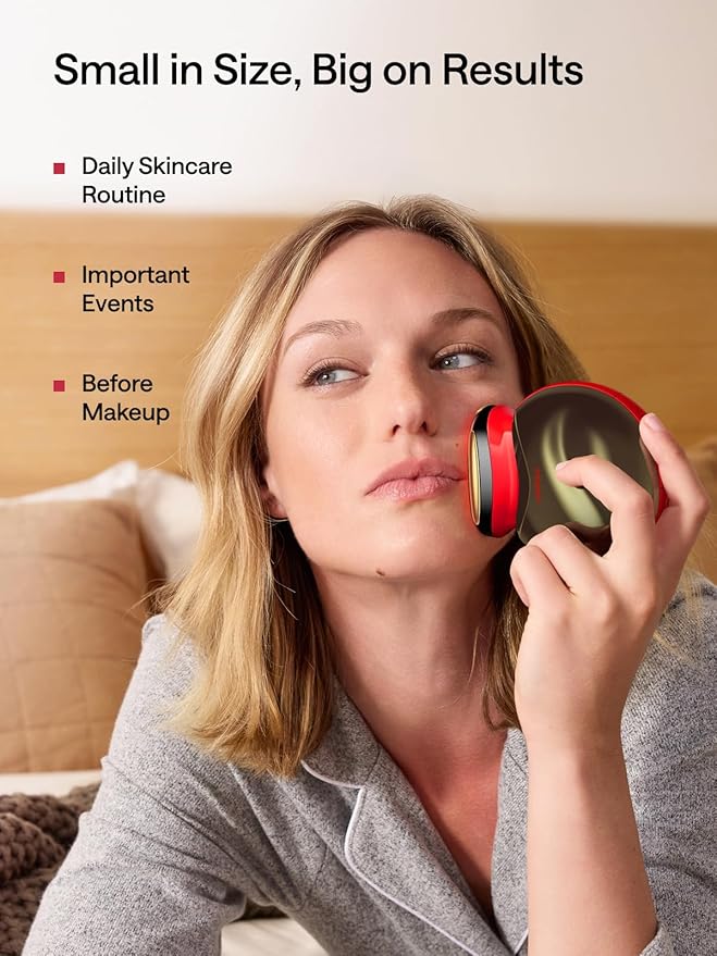 JMOON NouvelleSkin Facial Toning Device, FDA-Cleared Microcurrent Facial Device and Red Light Therapy for Face, 4 Modes & 5 Intensity Levels for Personalized Face Lift & Smoothing. M30U PR