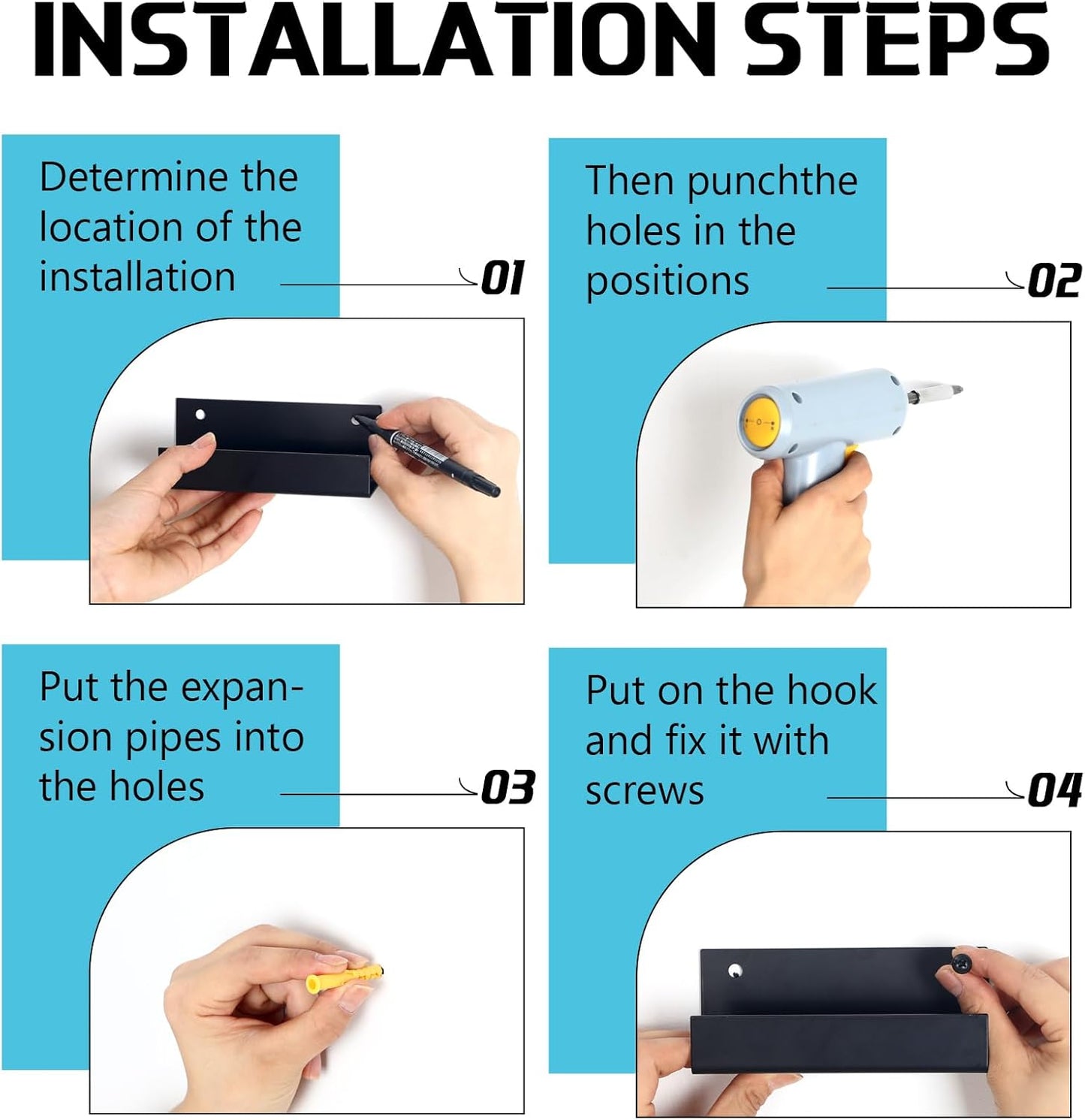 Blulu 2 Pcs Wall Mount Ladder Wall Wheelbarrow Hanger Steel Garage Storage Hook Wheelbarrow Hanger Heavy Duty Garage Storage Organizer for Hang Ladders Carts Chair Bicycle (Black)