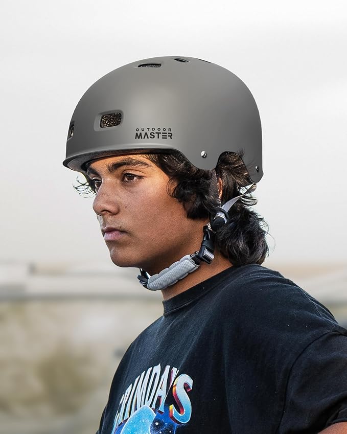 OutdoorMaster Skateboard Cycling Helmet - Two Removable Liners Ventilation Multi-Sport Scooter Roller Skate Inline Skating Rollerblading for Kids, Youth & Adults