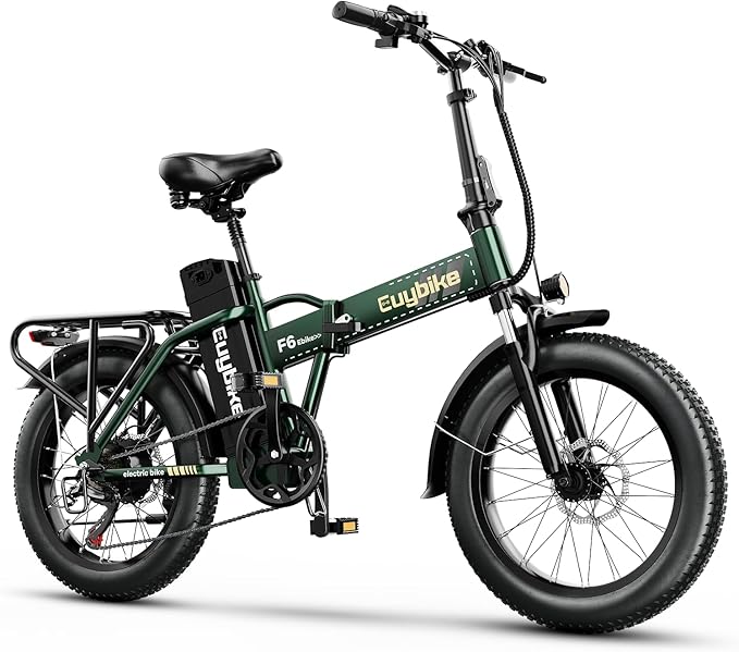 Foldable Electric Bike for Adults, 30+MPH, 48V 20Ah Removable Lithium Battery up to 80Miles, 20" Fat Tire 1000W Peak Motor Dirt Ebike Adult Electric Bicycle for Commute Beach Mountain E Bike