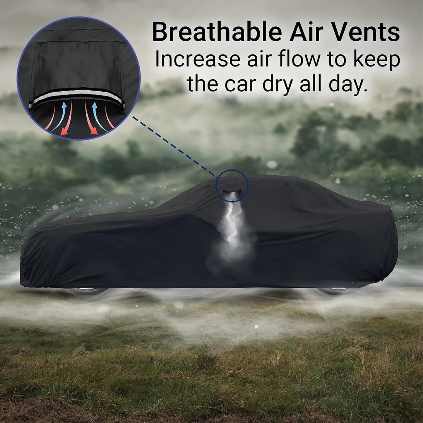 iCarCover Custom Car Cover for 1974-1978 Ford Mustang Waterproof All Weather Rain Snow UV Sun Protector Full Exterior Indoor Outdoor Car Cover (Stripe - Black/Red)