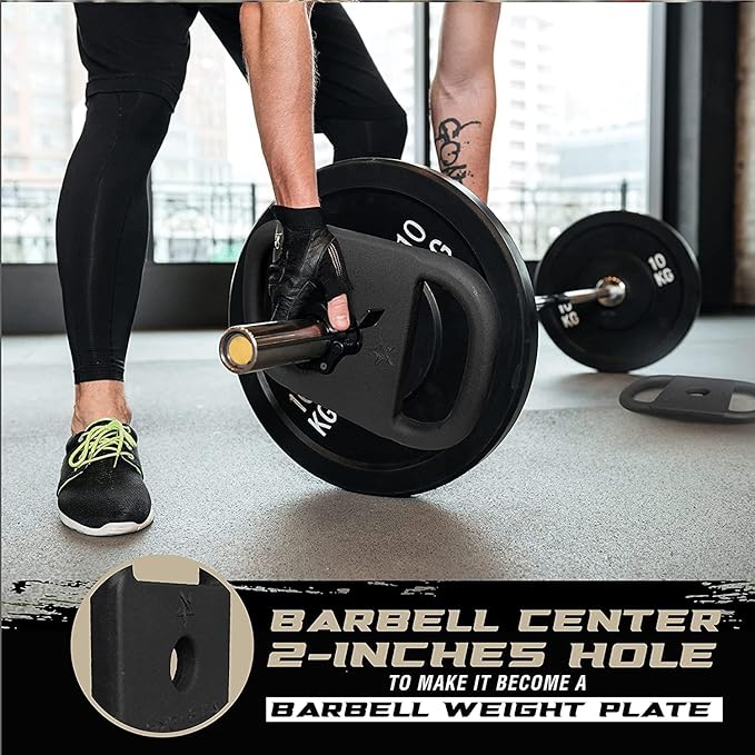 Yes4All US Design Patented Cast Iron Ruck Weight & Weight Plate for Strength Training, Fitness Workout - 20LB, Upgraded, Rounded Handle, Smooth Edge