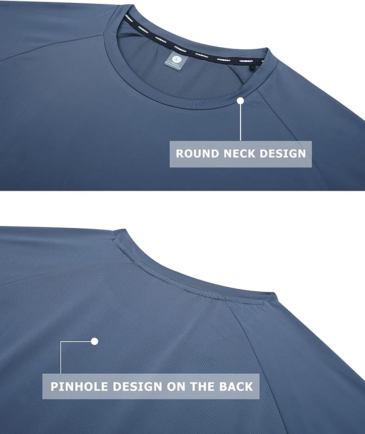 Moisture Wicking Quick Dry Soft Pickleball Workout Hiking Camping Running Shirts for Men Outdoor Sports