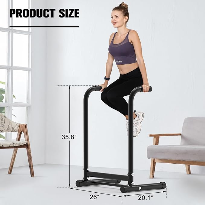 RELIFE REBUILD YOUR LIFE Dip Station Functional Heavy Duty Dip Stands Fitness Workout Dip bar Station Stabilizer Parallette Push Up Stand
