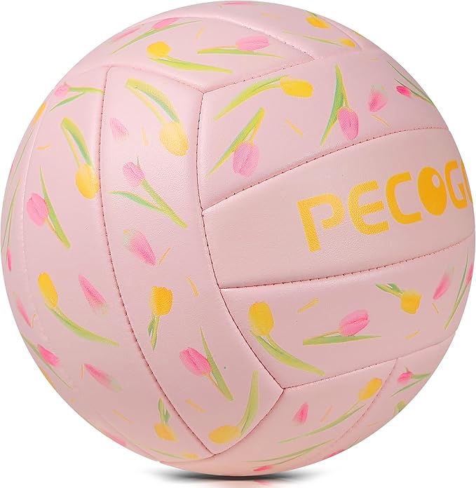 Volleyball Size 5 PU Leather Soft Indoor Outdoor Volleyballs Sports Training Game Play Ball for Beginner, Teenager, Adult, 8.2