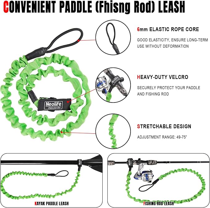 Angler Kayak Paddles Aluminum Paddle with Plastic Blades and Paddle Leash, Floating Adjustable Fishing Kayak Oars, 3 Piece, 230-250cm/90-98 inch