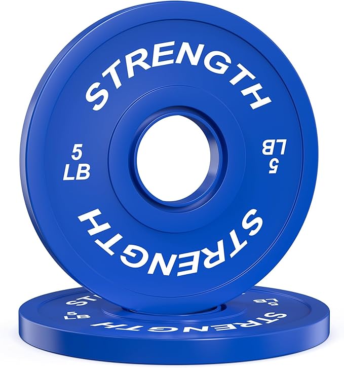 Premium Color-Coded Rubber Bumper Plates Set - 2 Inch Olympic Weight Plates for Home Gym Cross and Strength Training