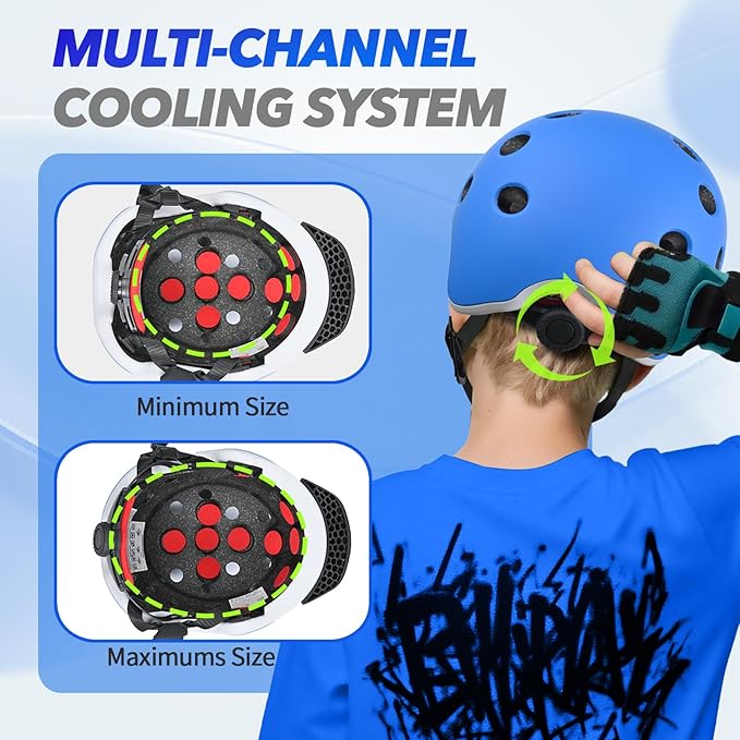 Kids Bike Helmet for 5-8-14 Kids Skateboard Helmet Boys Girls Child Youth Adjustable Lightweight Ventilation and Multi-Sports Scooter Cycling Roller Balance Bike