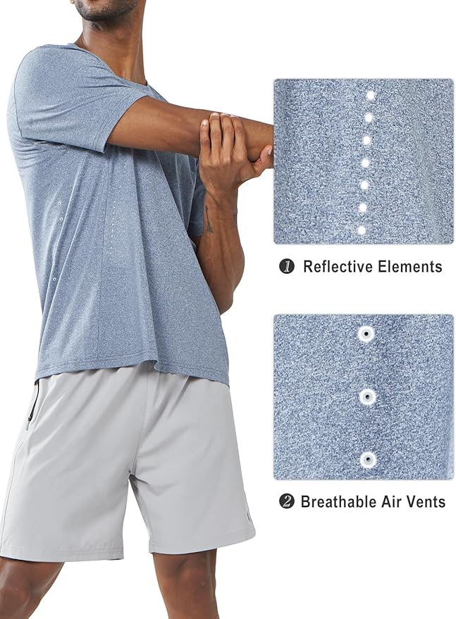 NORTHYARD Mens Athletic Shirts Short Sleeve Gym Workout Running Training Sports Performance T Shirt Basic Tee for Men