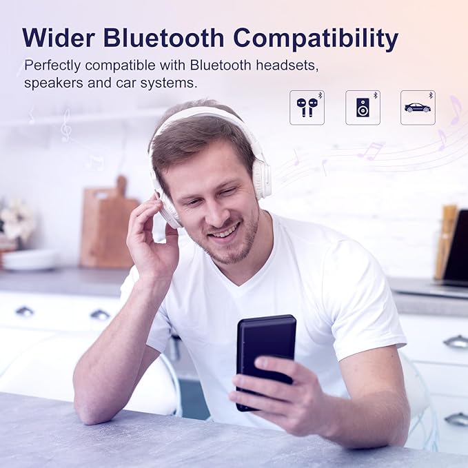 80GB MP3 Player with Bluetooth and WiFi, Android MP3 & MP4 Players with 4" Touchscreen and Speaker, Spotify Music Player with FM Radio, Audible, Amazon Music, Play Store (Purple)