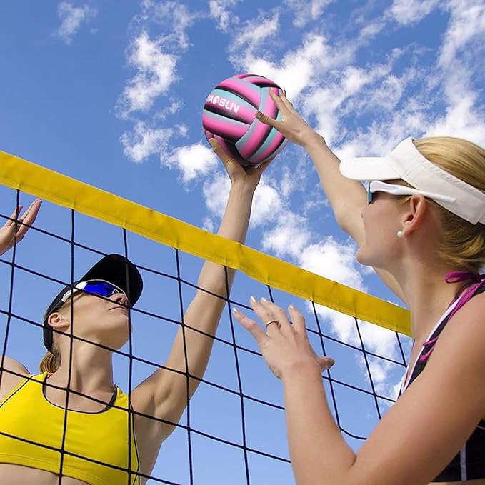 Soft Official Volleyball for Indoor Outdoor Beach, Size 5 Training Volleyball for Beginner Teenager Adult…