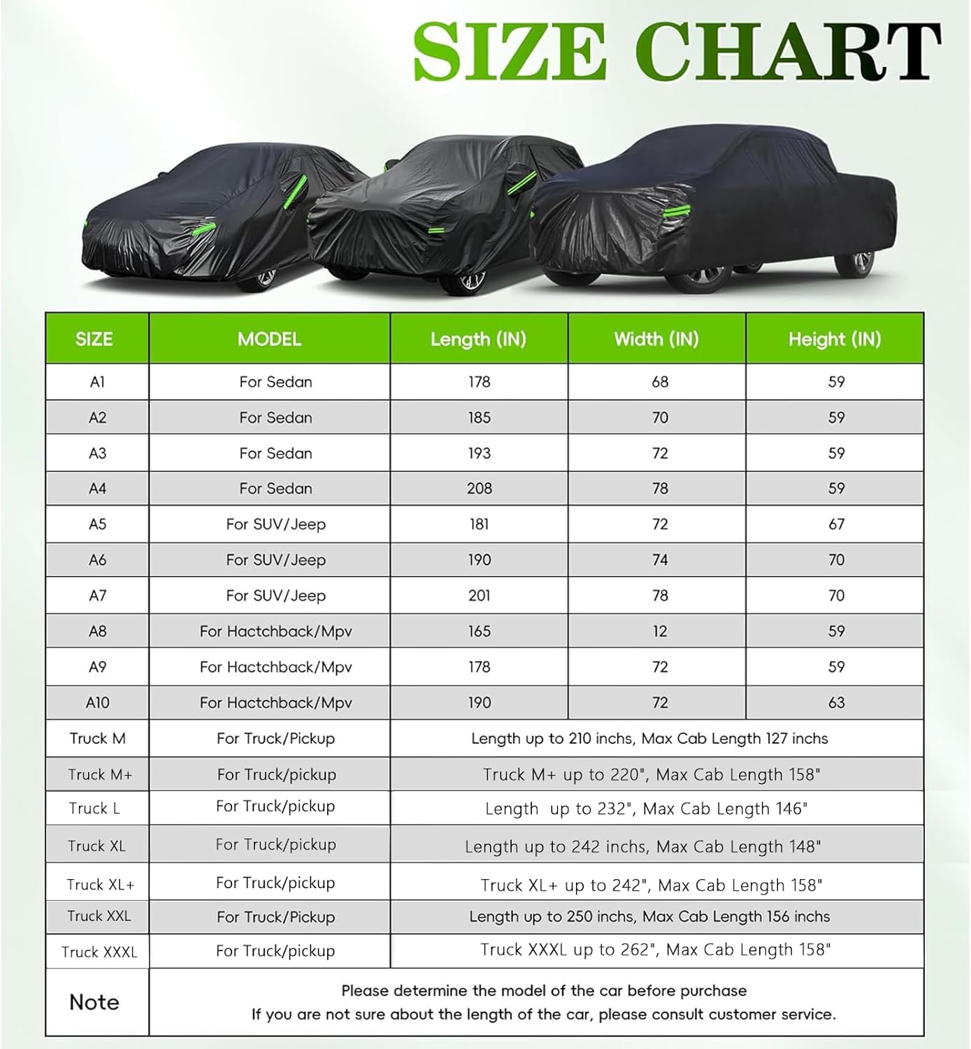 KouKou SUV Car Cover Waterproof All Weather, 7 Layers Outdoor Cover for Automobiles Rain Snow Protection, Universal Fit Ford Escape, Honda HRV,Jeep Liberity, Compass, Renegade, ect. (Up to 181 inches)