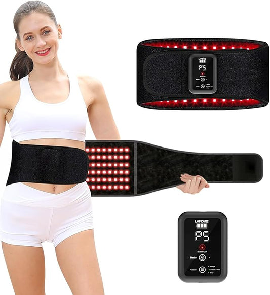 Red Light Therapy Belt, Infrared Light Therapy Device with Massage and Timer, Rechargeable 660nm&850nm Red Light Therapy for Body Pain Relief（7.9 * 47’‘）