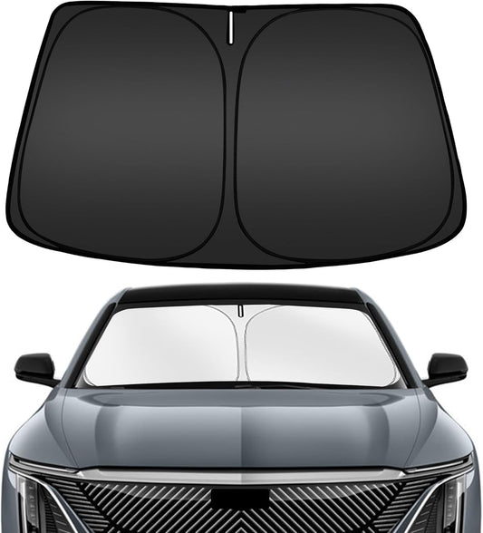 ARISMOTOR Windshield Sun Shade for Cadillac Lyriq Electric 2023-2025, Custom Fit Foldable Front Window Sunshade Sun Visor Protector, Block UV Rays Keep Your Car Cooler