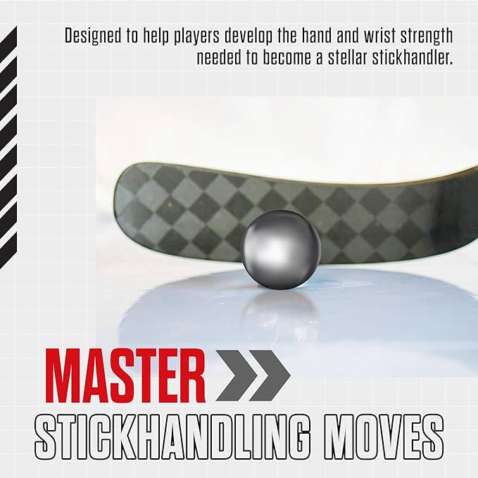 Snipers Edge Hockey Stickhandling Balls - Hockey Dangle Balls with Bag - Improve Stickhandling On and Off The Ice - Bring Anywhere!