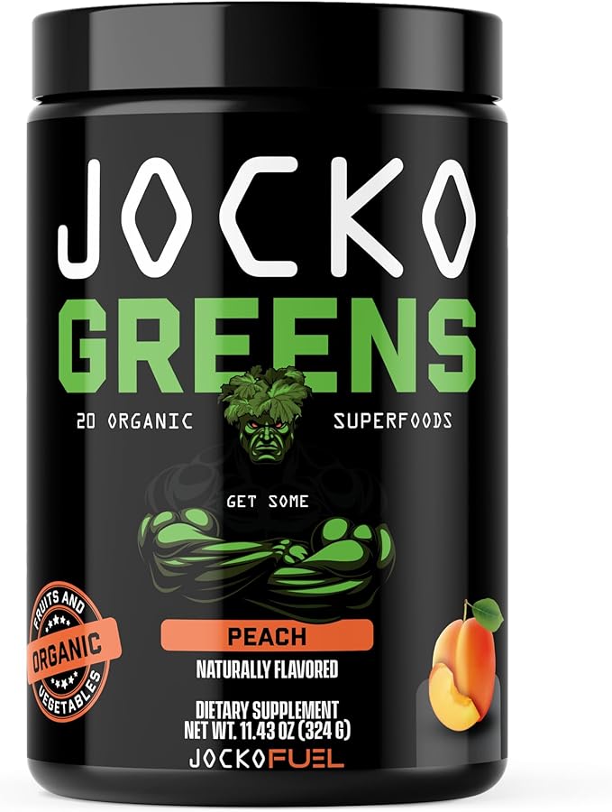 Jocko Fuel Daily Greens Powder - Premium Organic Greens Superfood Powder for Gut Health, Digestion, Bloating, Immune Support with Spirulina, Chlorella, Digestive Enzymes, & Probiotics - 30 Servings